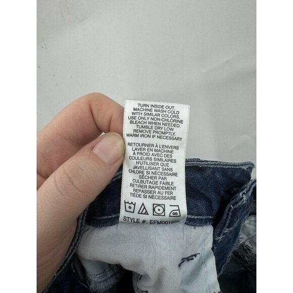 Kensie Ankle Biter Jean Women 25 Blue Denim Embroidered Fairy Bohemian Western - Picture 9 of 9